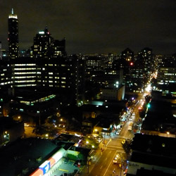 Davie Street at night